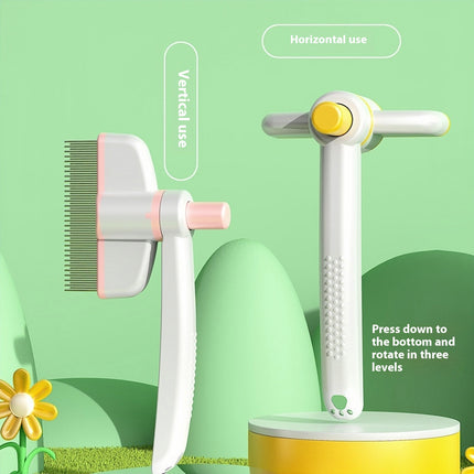 Self-Cleaning Flea Removal Magic Pet Brush for Cats & Dogs