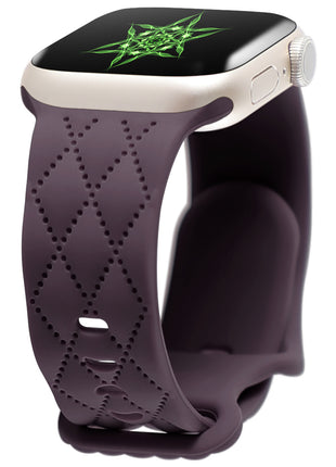 Apple Watch S9用テクスチャーシリコンバタフライバックルストラップ互換