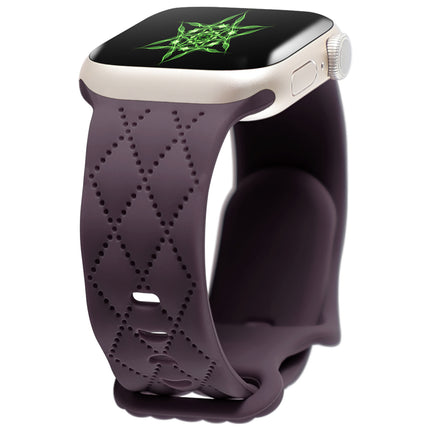 For Watch S9 Texture Silicone Butterfly Buckle Strap Compatible with Apple