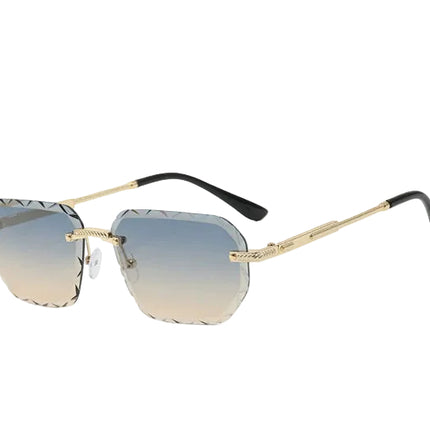 Frameless Sunglasses – Minimalist Small Lens Fashion Shades