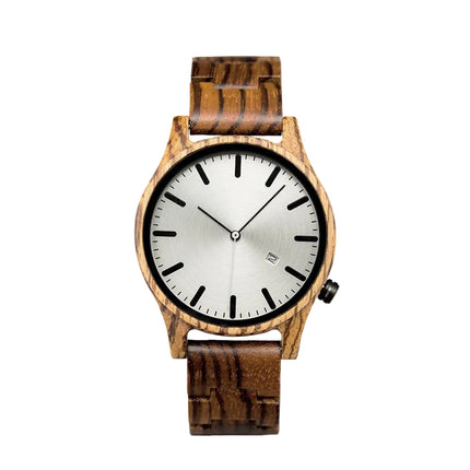 Unisex Natural Wood Quartz Watch – Minimalist Pointer Timepiece