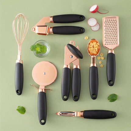Copper Plated Set of 7 Kitchen Utensils