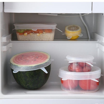 Silicone Fresh-keeping Cover Universal Bowl Cover Sealed Transparent Cover Household Fresh-keeping 6-piece Microwave Oven Cover Plastic Wrap