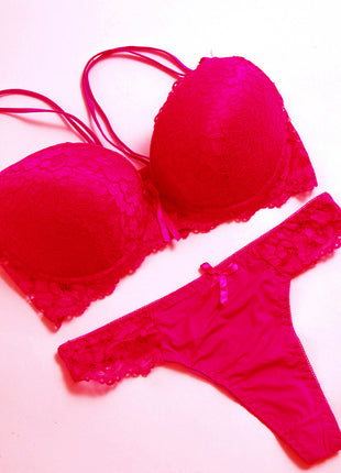 Lace Bra and Thong Set