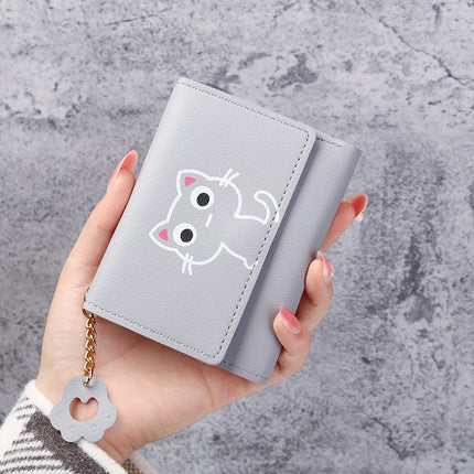 Cat Pattern Tri-fold Wallet