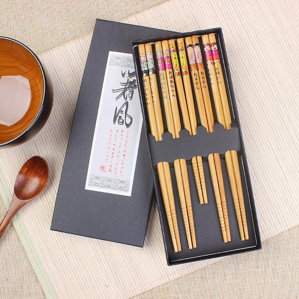 Japanese Bamboo Chopsticks Set of 5