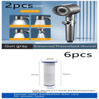 2 Shower Gun Gray + 6 Pcs Filter Set