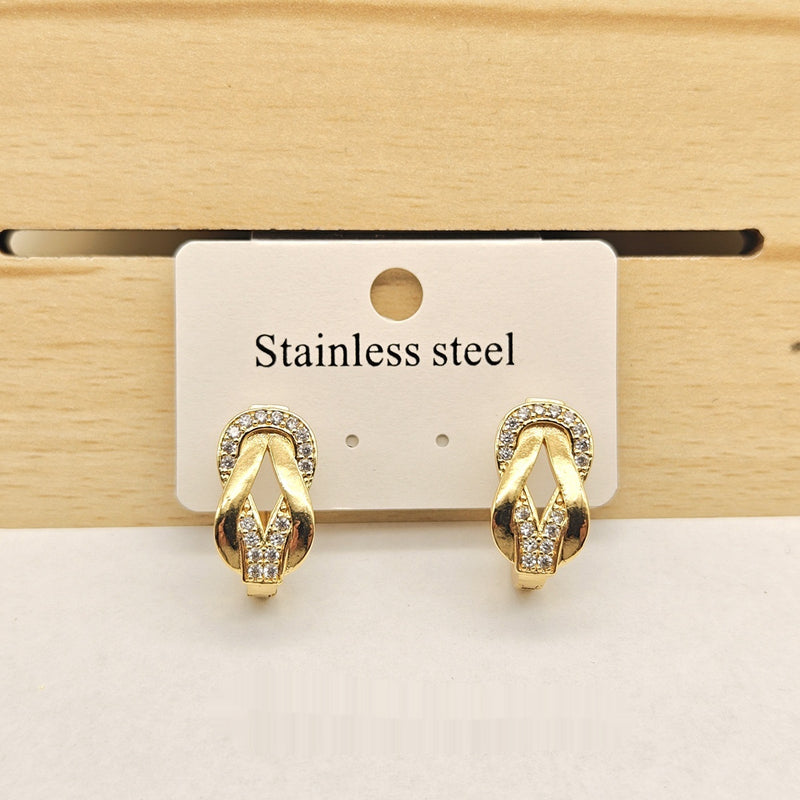 Zircon Ear Clip Earrings
