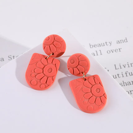 Embossed Sunflower Earrings