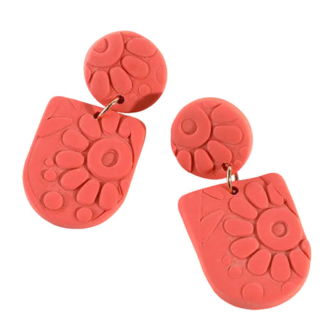 Embossed Sunflower Earrings
