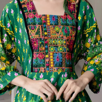 Creative Bohemian Embroidered Dress