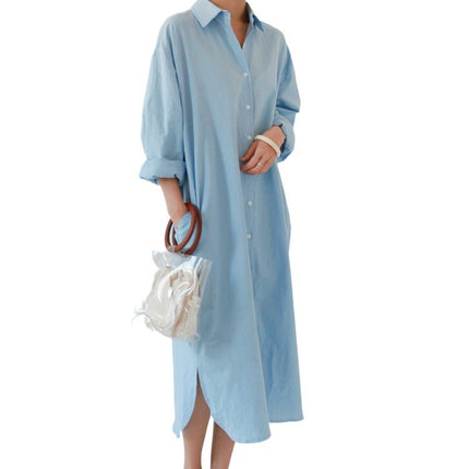 Loose Cotton Linen Long Sleeve Cardigan