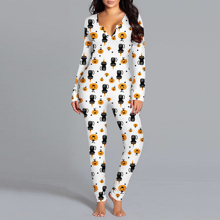Halloween Long Sleeve One Piece Pyjamas