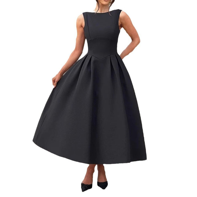 Sleeveless Hollow-out Cinched Dress