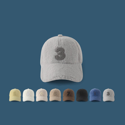 Numbers Lamb Wool Plush Hat