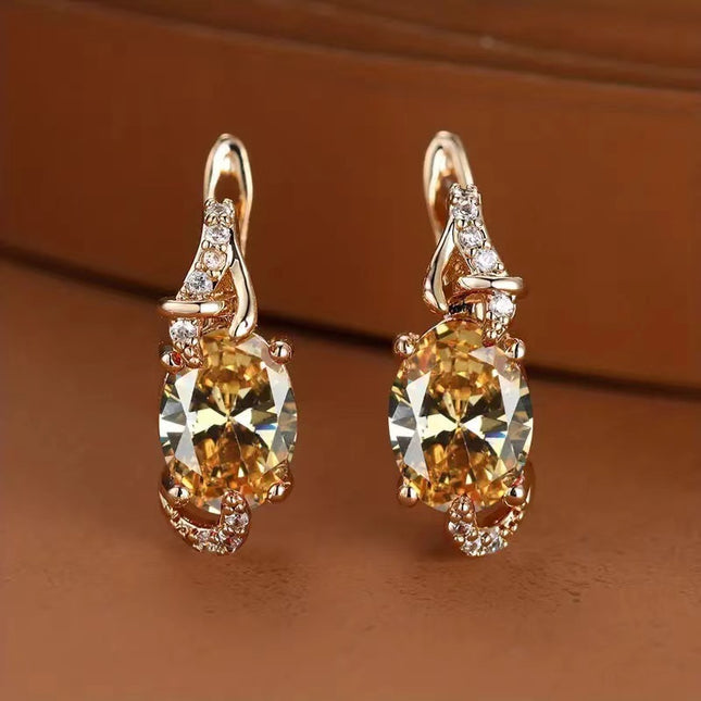 Finely Inlaid Stud Earrings