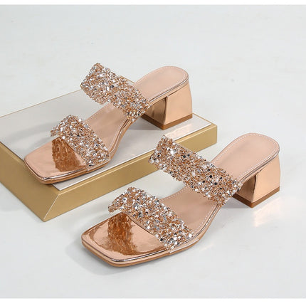 Bohemian Rhinestone Korean Style High Heel