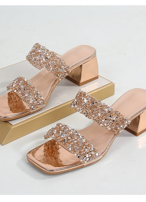 Bohemian Rhinestone Korean Style High Heel
