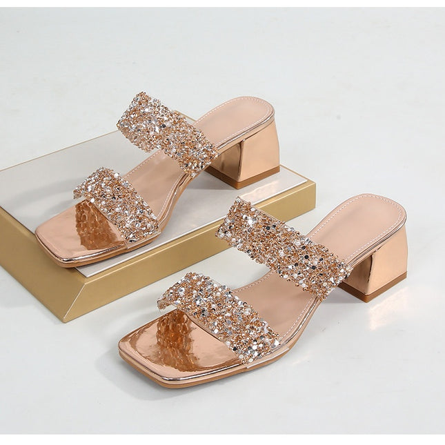 Bohemian Rhinestone Korean Style High Heel