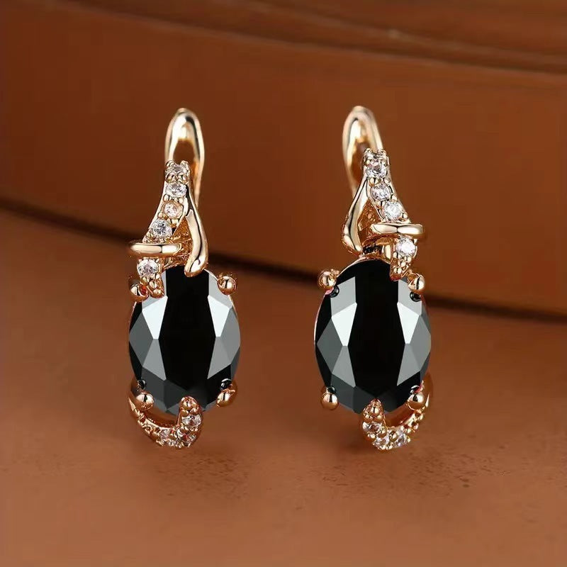Finely Inlaid Stud Earrings