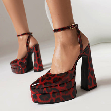 Leopard Pointed High Heels