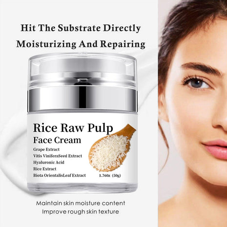 Rice Raw Pulp Face Cream | Hydrating Brightening & Anti-Aging Moisturizer
