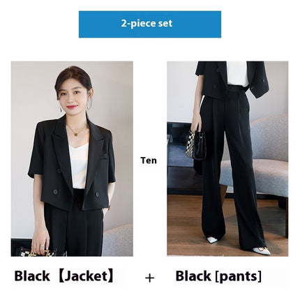 Casual Graceful And Fashionable Jacket and Pants Suit Set