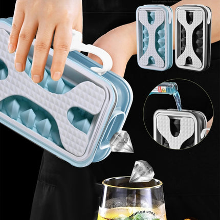 2in1 Portable Silicone Ice Diamond Mold & Water Bottle Creative Curling Summer Kitchen Gadgets
