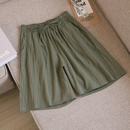 Cotton and Linen Loose Shorts