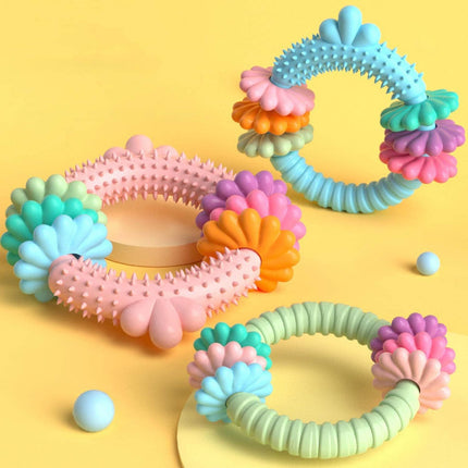 Dog Chew Toy Bite-Resistant Teeth Cleaning Safe TPR for Small Dogs