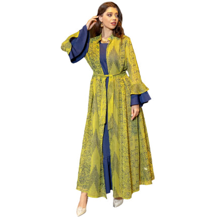 Evening Ruffle Sleeve Two-piece Suit Dress