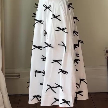 Free Waist Tight Bow Skirt