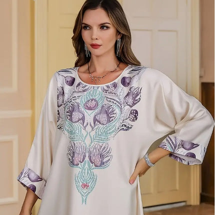 Elegant Floral Long Sleeve Dress