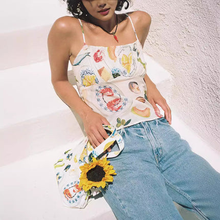 Contrast Backless Slim Fit Top