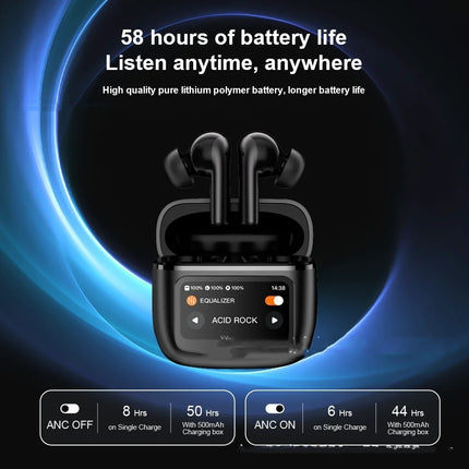 T68 Pro Wireless Noise Reduction Bluetooth Headset with Touch Color Screen