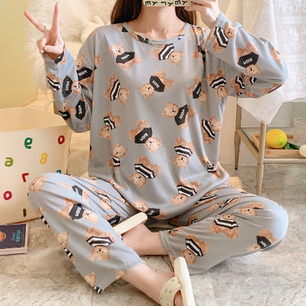 Long Sleeve Autumn Ins Two-piece Pyjamas Set