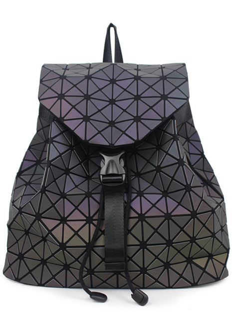 Colorful Geometric Rhombus Backpack | Korean Fashion Luminous Travel Bag