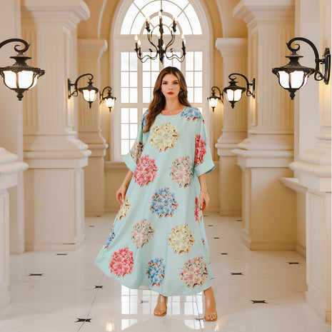 Vestido elegante con cuentas de flores