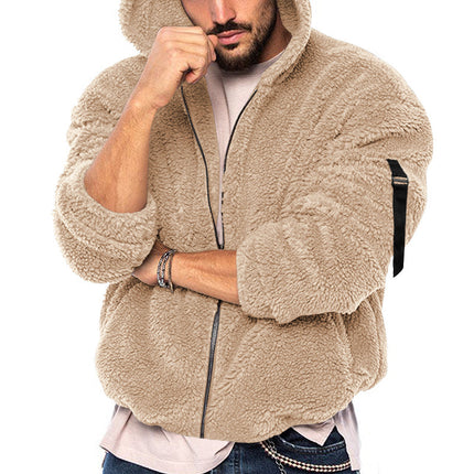 Men's Winter New Double-sided Bejirog Zipper with Hooded Casual Jacket