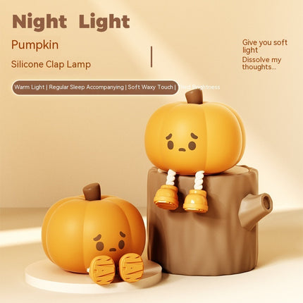 Home Decor Halloween Pumpkin Night Light Soft Silicone Lamp