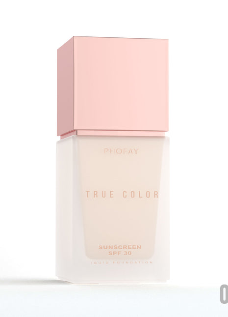 Base de maquillaje líquida mate PHOFAY SPF 30 | Cobertura duradera y protección solar