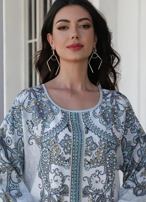 Vestido Suave y Elástico de Manga Larga