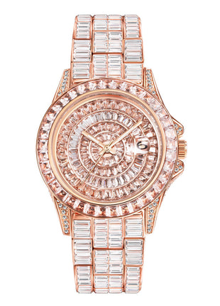 スクエア フルダイヤモンドウォッチ 高級ジルコン