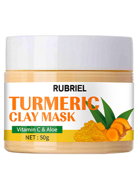 RUBRIEL Mascarilla Facial de Arcilla y Cúrcuma | Mascarilla Facial Hidratante, Nutritiva y Minimizadora de Poros