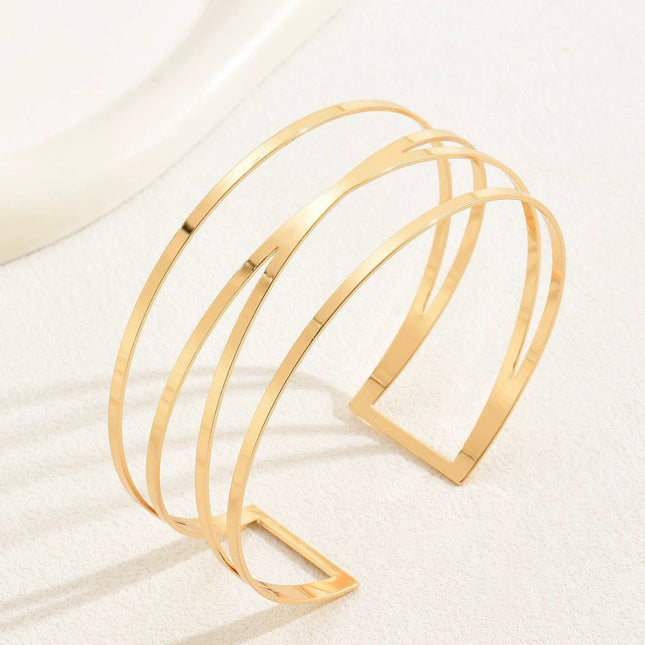 Handcrafted Gold-plated Lines Arm Chain