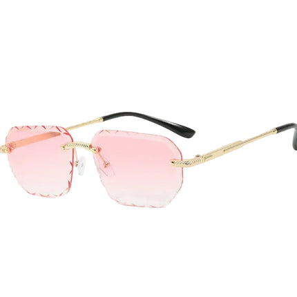 Frameless Sunglasses – Minimalist Small Lens Fashion Shades