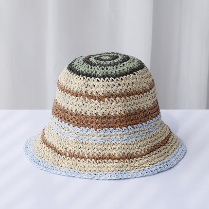 Raffia Handmade Crocheted Colourful Hat