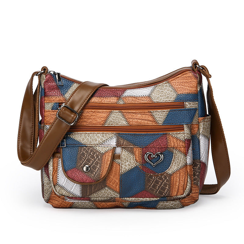 Sewing Thread Casual Crossbody Handbag