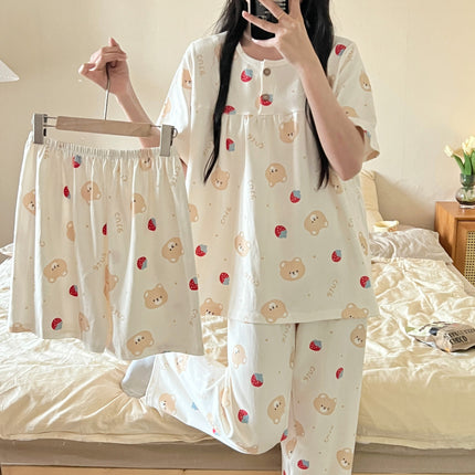 3-piece Cotton Pyjamas Set