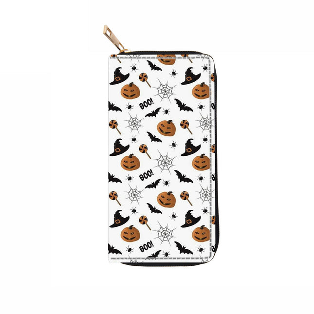 Halloween PU Long Zip Wallet
